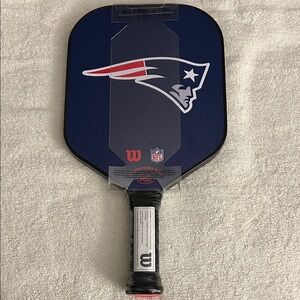 Wilson NFL Patriots Blue Pickleball Paddle